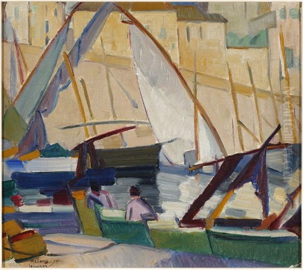 Haven in Mallorca Oil Painting by Samuel Schwarz