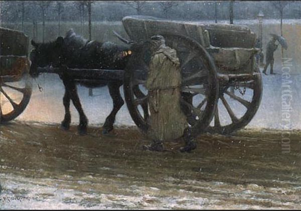 Snevejr, Paris Oil Painting by Nils Kreuger