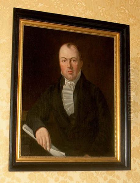 Portrait of Hendrik Budde (1773-1851) Oil Painting by Johanna Aleida Budde