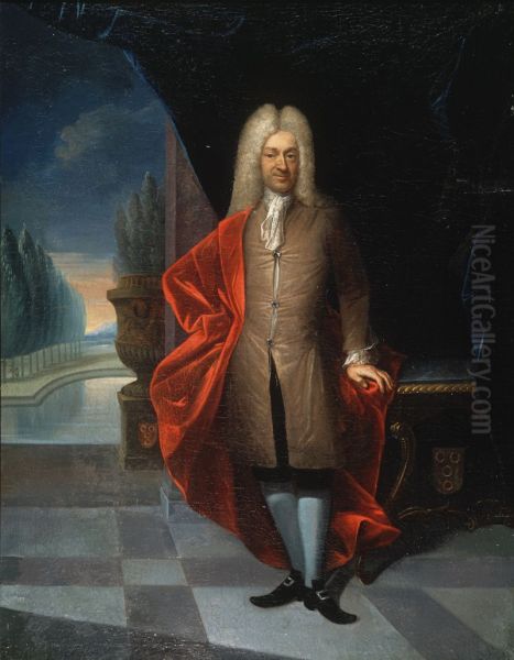 Joan van Suchtelen.  (1668-1753). Oil Painting by Gerhard Jan Palthe