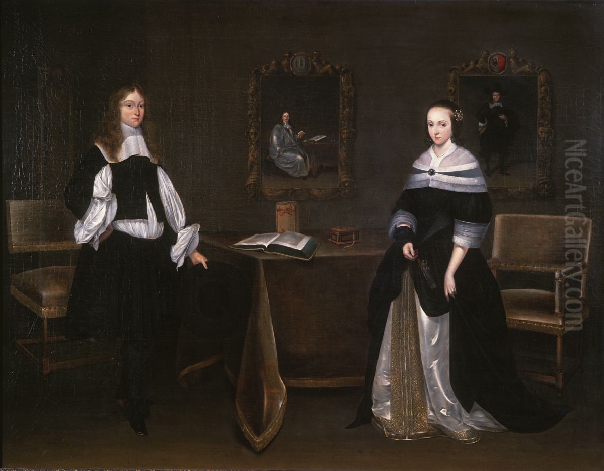 Albert Nilant en Johanna Quadacker. Oil Painting by Gerard Ter Borch Albert Nilant en Johanna Quadacker. Oil Painting by Gerard Ter Borch