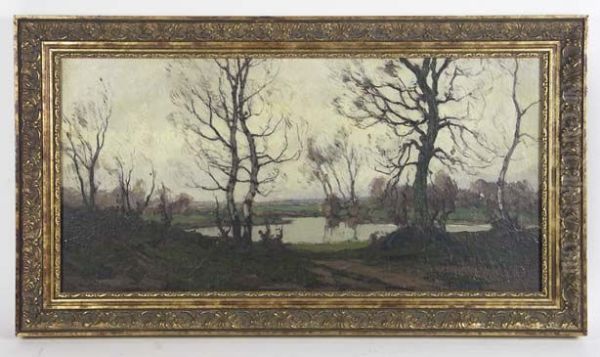 Landschap bij Nijmegen Oil Painting by Paul Bodifee