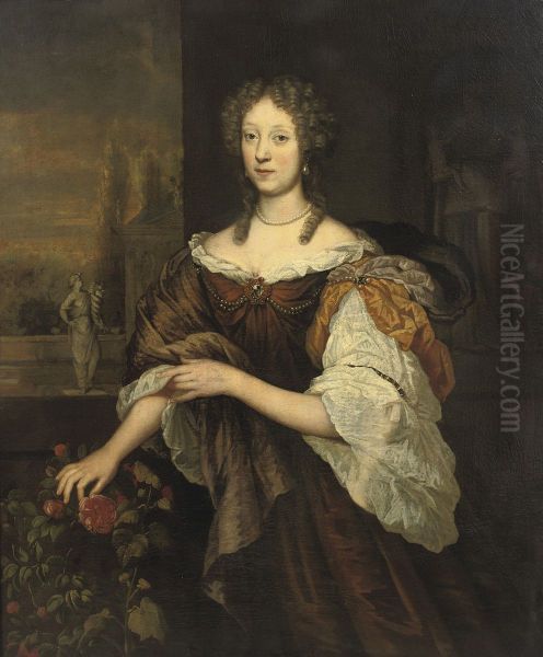 Portret van Aleida van Suchtelen, echtgenote van Gisbert Cuper Oil Painting by Jan de Baen