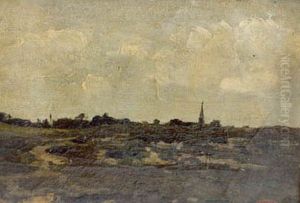 Duinlandschap met dorp
