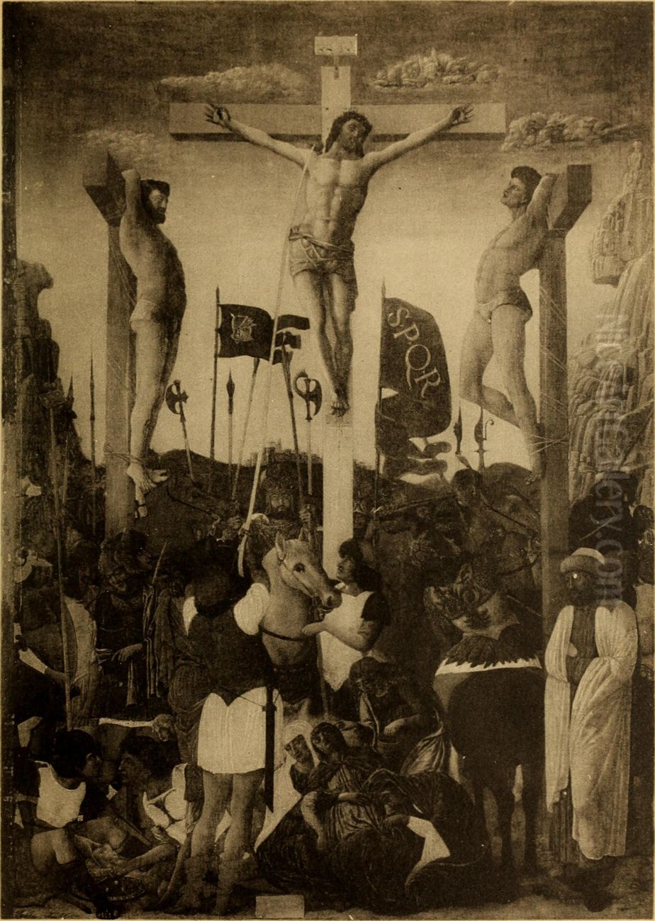 Crucifixion Oil Painting by Andrea Mantegna