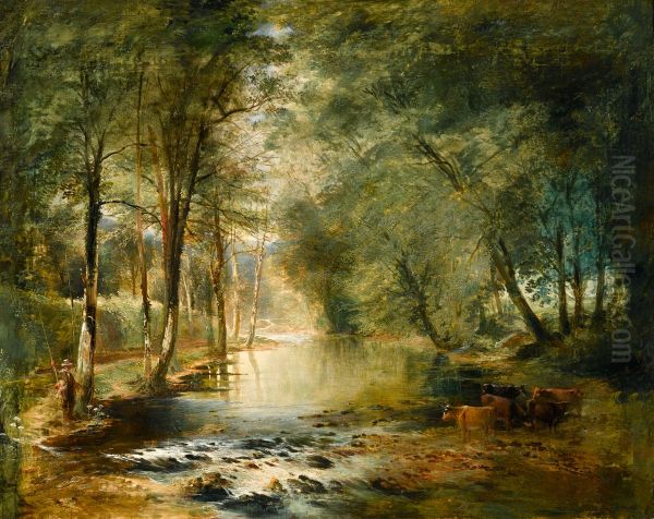 View on the Avon Oil Painting by John Gendall