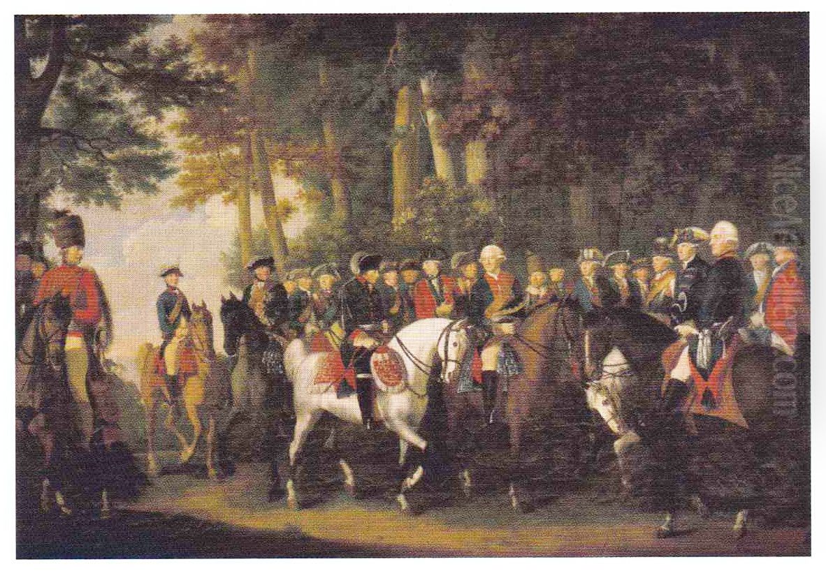 Return from a maneuver of kingFrederick the Great. 1784 Oil Painting by Edward Francis Cunningham