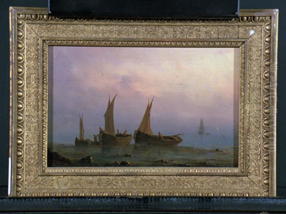 Vissersschepen op het strand Oil Painting by Henriette Herminie Gudin Vissersschepen op het strand Oil Painting by Henriette Herminie Gudin