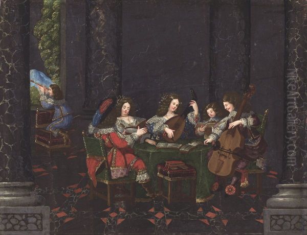 Hearing and Sight Oil Painting by Abraham Bosse