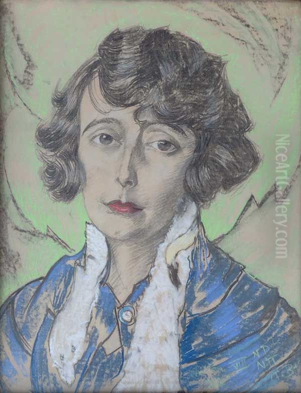 Portrait of a woman Oil Painting by Stanislaw Ignacy Witkiewicz (Witkacy)