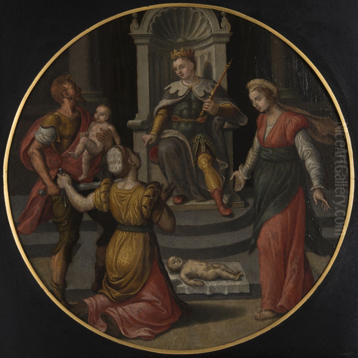 the true mother objects to Solomon's verdict (1 Kings 3:26) Oil Painting by Jan Woutersz van Cuyck