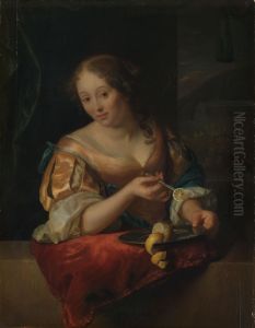 Jonge vrouw met citroen