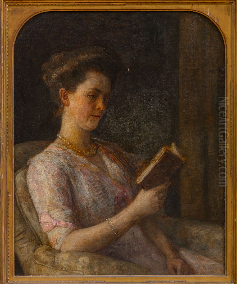 Portret van Mrs. Helena Dorothea Schniewind-Greeff (1880-1971) Oil Painting by Jan Veth