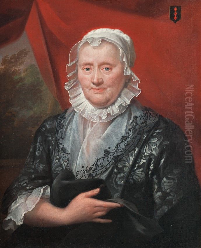 Portret van Margarta Duijvensteijn Oil Painting by Aert Schouman