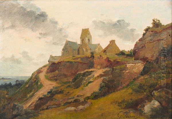 L'eglise de la Pernelle Oil Painting by Guillaume Fouace