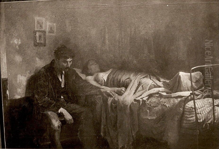 La Miseria Oil Painting by Cristobal Rojas