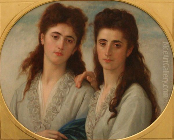 Les deux nieces de l'auteur Oil Painting by Alexandre Cabanel