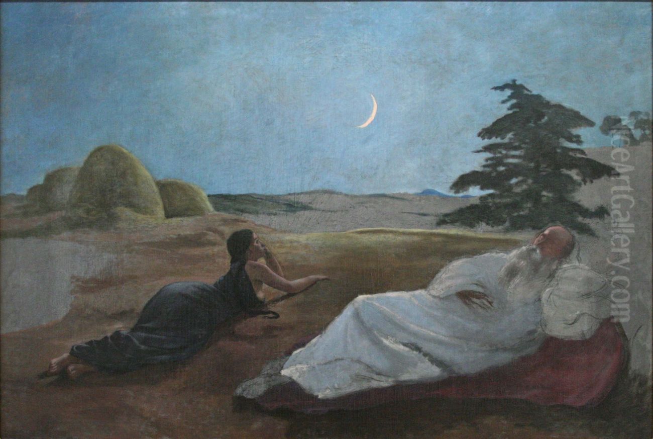 Ruth et Booz Oil Painting by Frederic Bazille