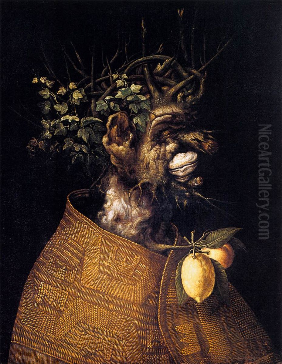 Winter Oil Painting by Giuseppe Arcimboldo