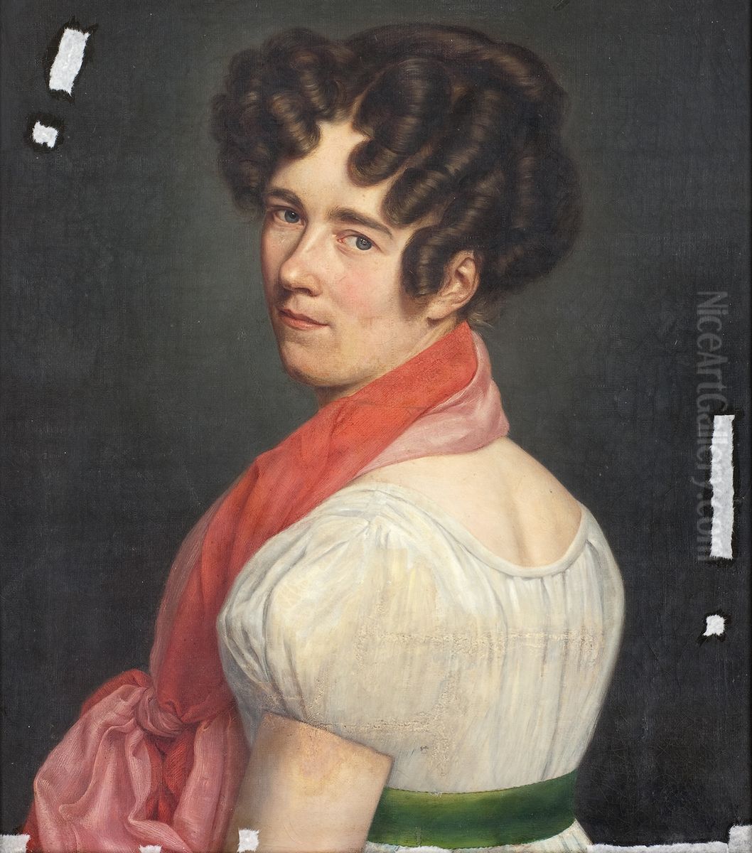 Portrait de la premiere femme de Matet Oil Painting by Charles Matet