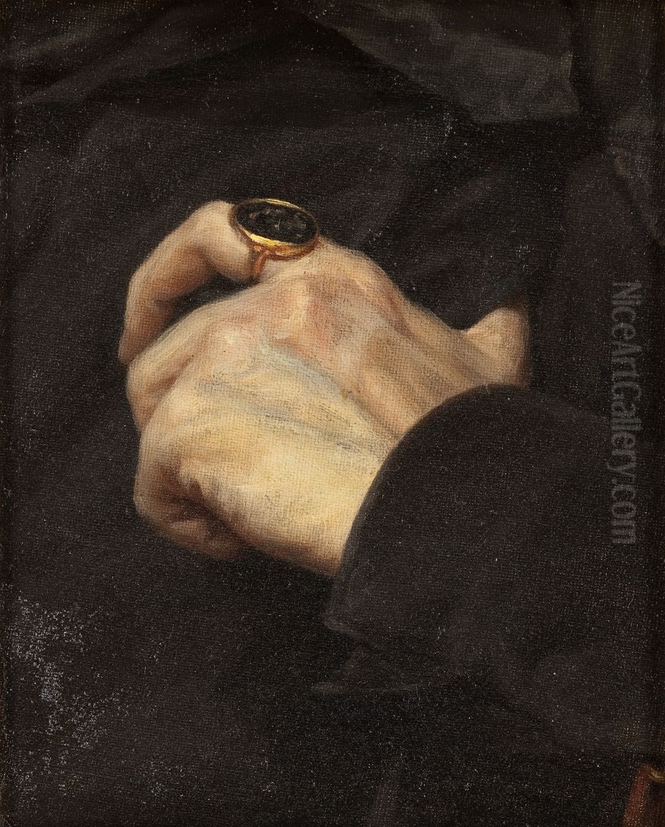 La main d'Alfred Bruyas Oil Painting by Charles Matet
