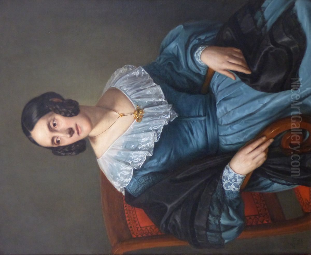 Portrait de femme Oil Painting by Charles Matet