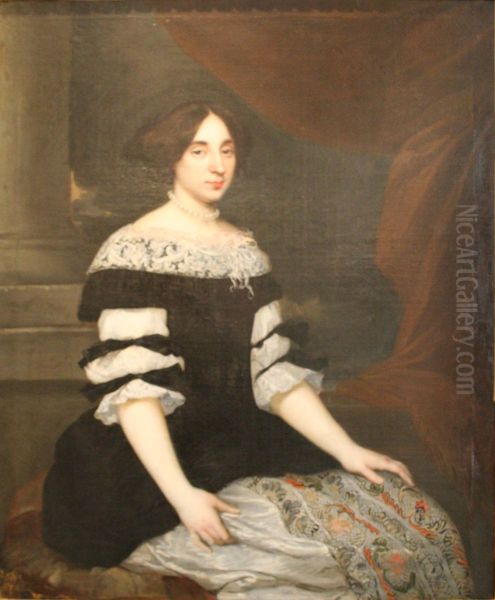 Portrait d'Isabeau de Bonsy, marquise de Castries. Oil Painting by Francois de Troy