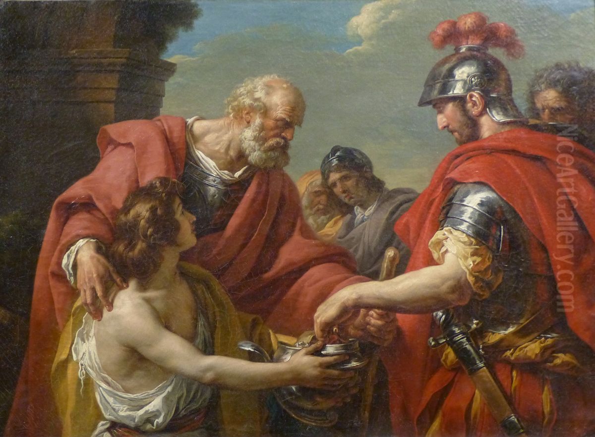 BelisariusBegging Oil Painting by Francois-Andre Vincent