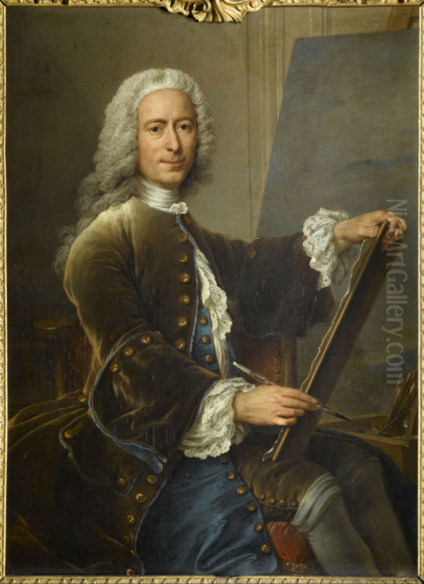 Self-portrait Oil Painting by Charles-Antoine Coypel