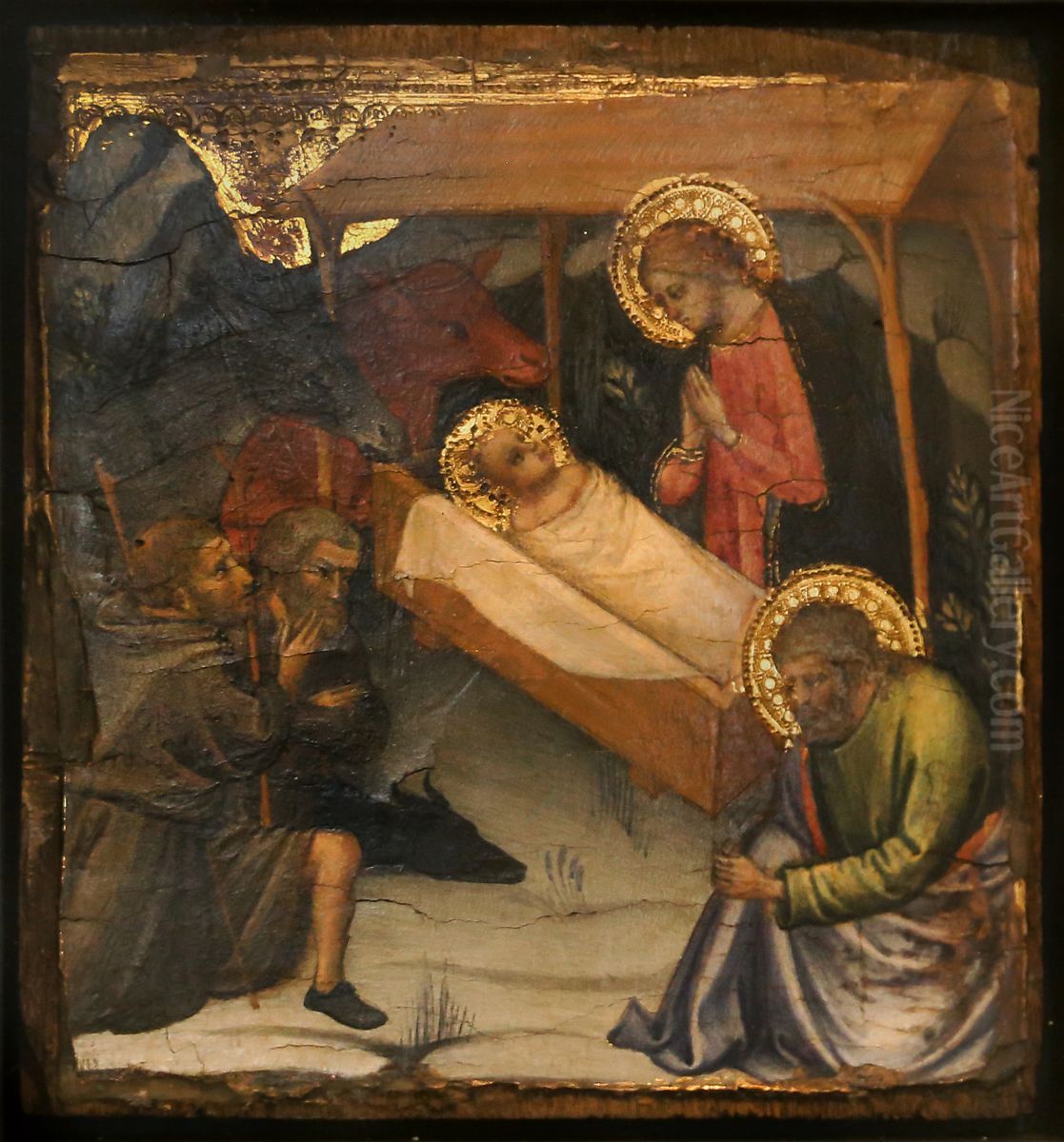 Scenes de la Vie du Christ : Nativite. Oil Painting by Mariotto Di Nardo