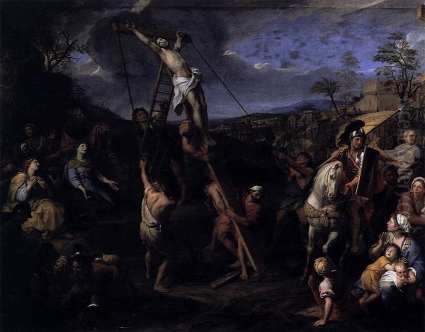 TheRaising of the Cross Oil Painting by Charles Le Brun