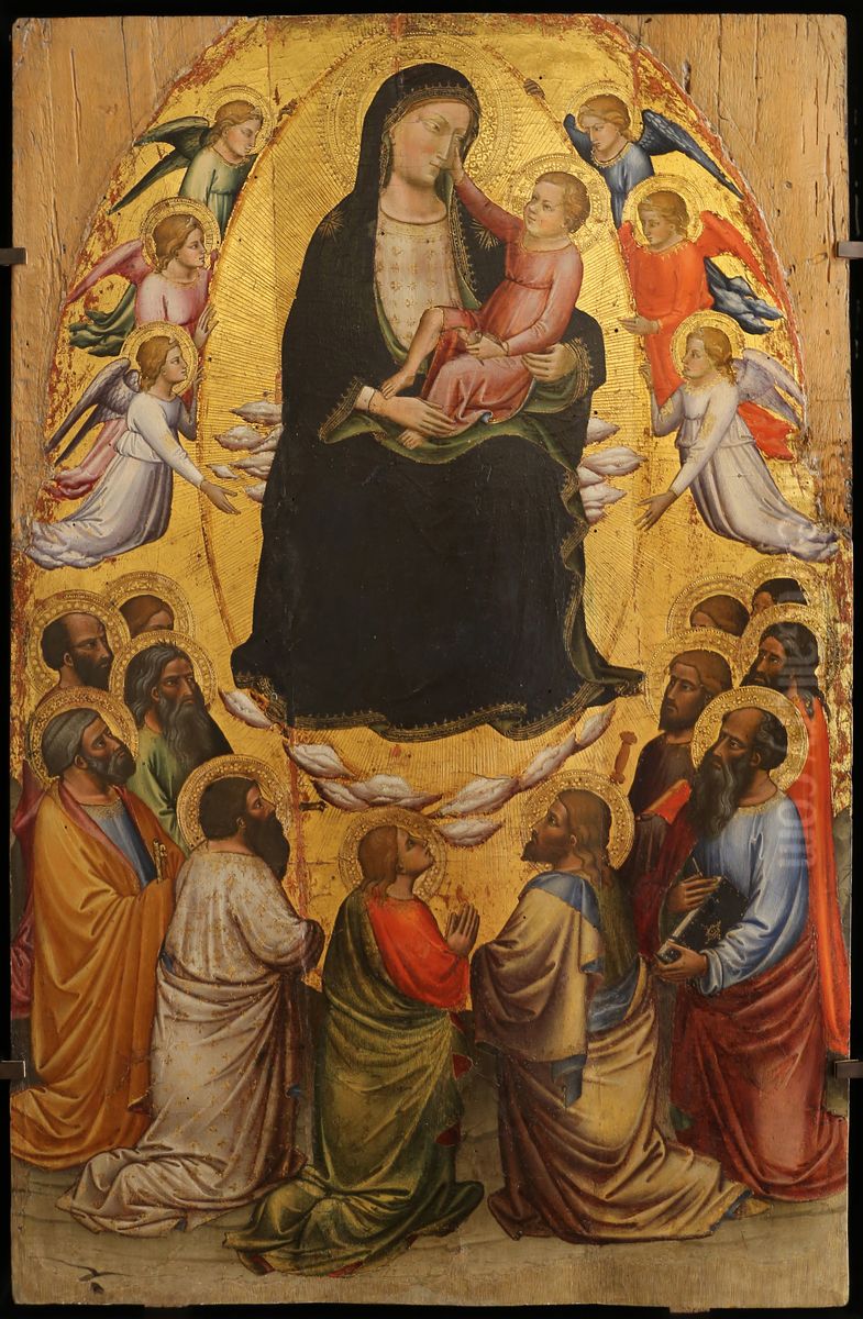 La Vierge en gloire avec les apotres Oil Painting by Mariotto Di Nardo