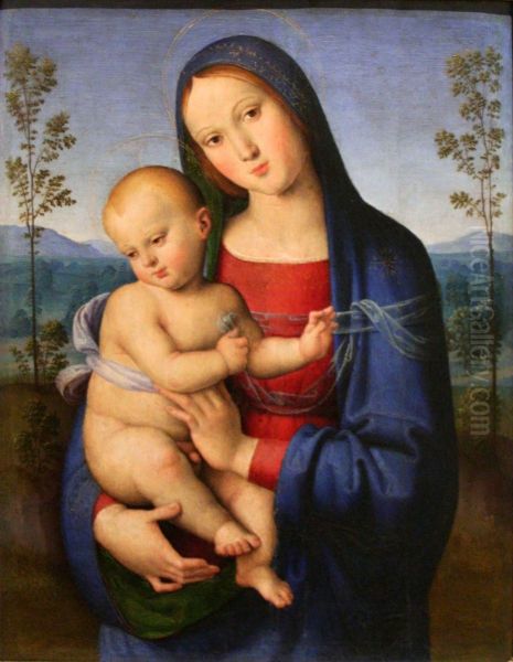 Virgin and Child Oil Painting by Lo Spagna