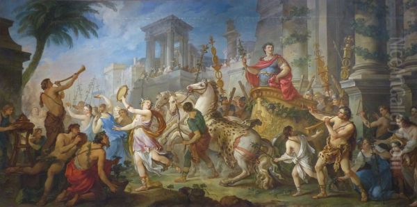 L'Entree de Marc-Antoine a Ephese Oil Painting by Charles-Joseph Natoire