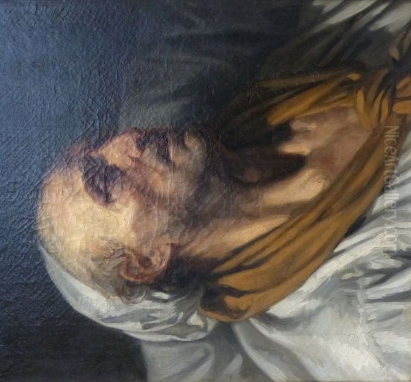 Buste du paralytique Oil Painting by Jean-Baptiste Greuze