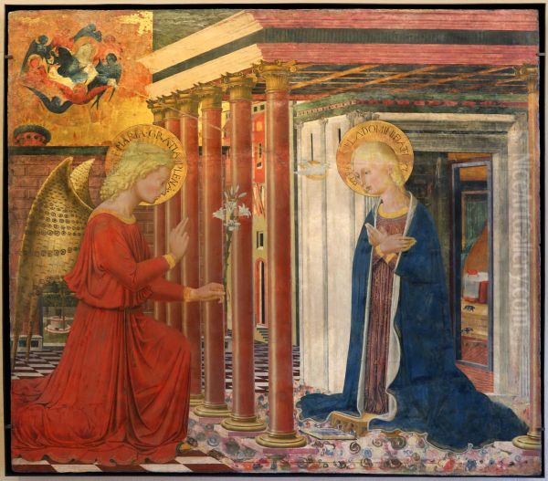 L'Annonciation Oil Painting by Bartolomeo Caporali