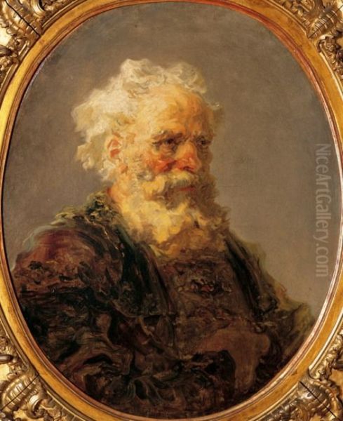 Tete de vieillard Oil Painting by Jean-Honore Fragonard