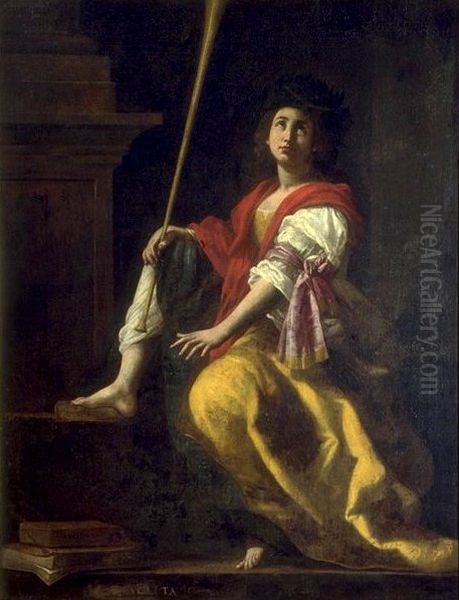 Clio (Muse de l'histoire) Oil Painting by Giovanni Baglione