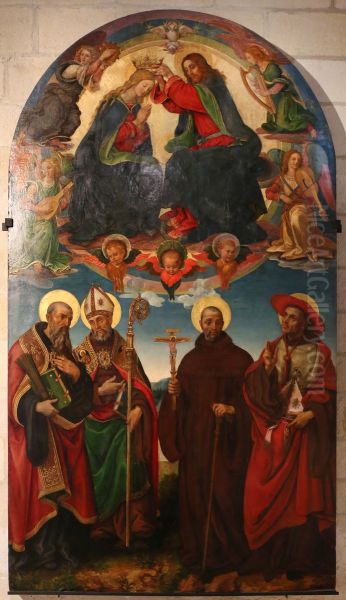 Coronation of Mary Oil Painting by Raffaellino del Garbo