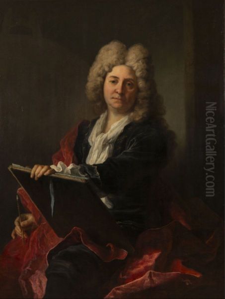 Portrait of Antoine Coypel Oil Painting by Gilles Allou