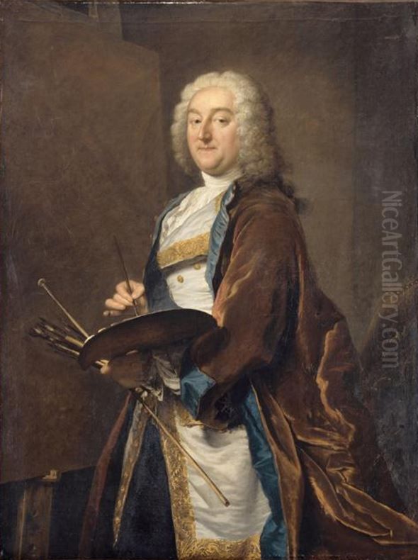 Portrait of Jean Francois de Troy Oil Painting by Joseph Aved