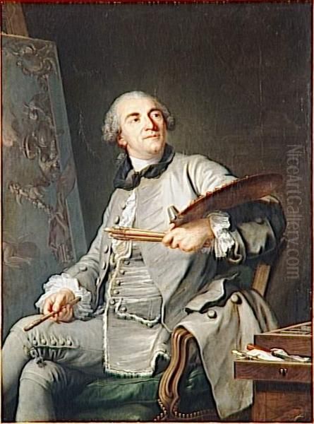 Portrait ofJean-Baptiste Marie Pierre(1713-1789) Oil Painting by Guillaume Voiriot