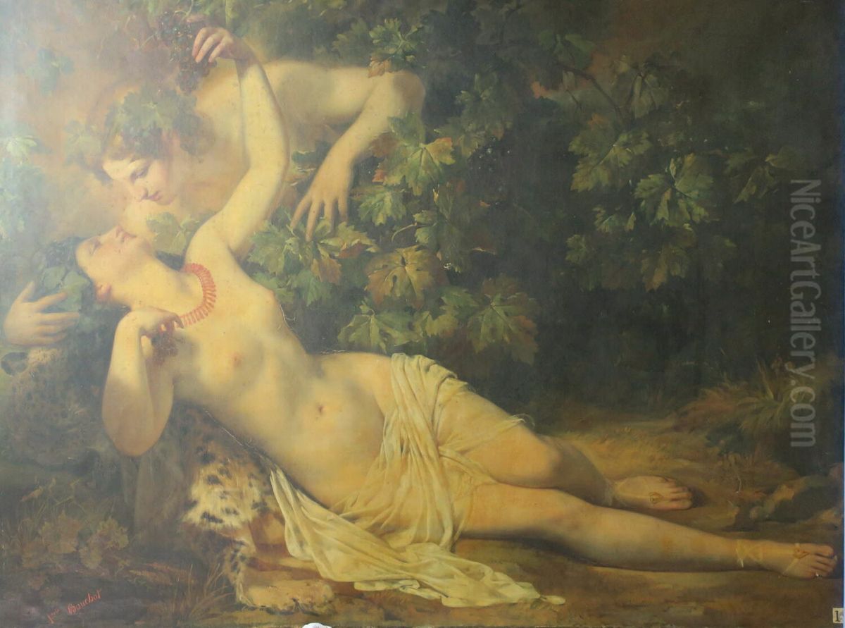 Bacchus und Erigone Oil Painting by Francois Bouchot