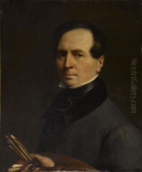 Portrait de l'artiste Oil Painting by Louis La Caze