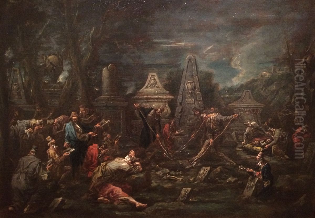 Funerailles juives Oil Painting by Alessandro Magnasco