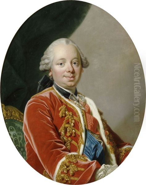 Etienne Francois, duc de Choiseul Stainville (1719-1785), ministre Oil Painting by Louis-Michel Van Loo