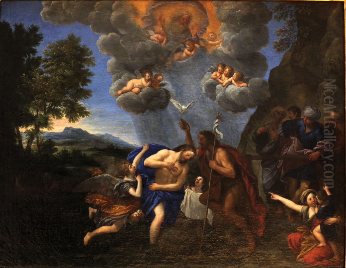 Le Bapteme du Christ Oil Painting by Francesco Albani