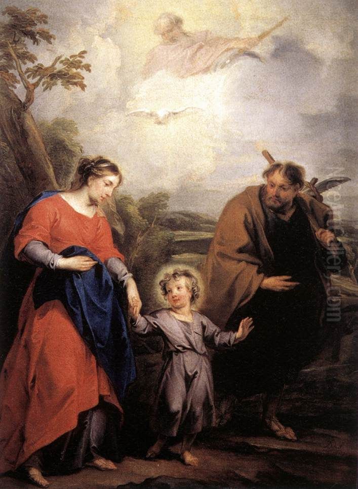 Holy Family and Trinity Oil Painting by Jacob de Wit