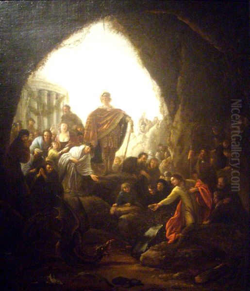 Daniel tuant le dragon de Baal Oil Painting by Jacob Willemsz de Wet