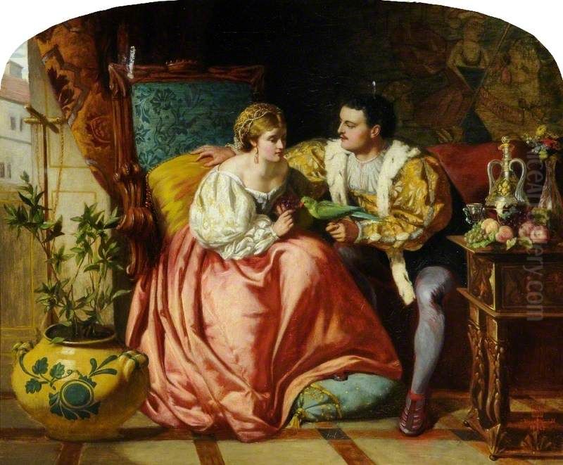 Henry VIII and Anne Boleyn Oil Painting by David Wilkie Wynfield